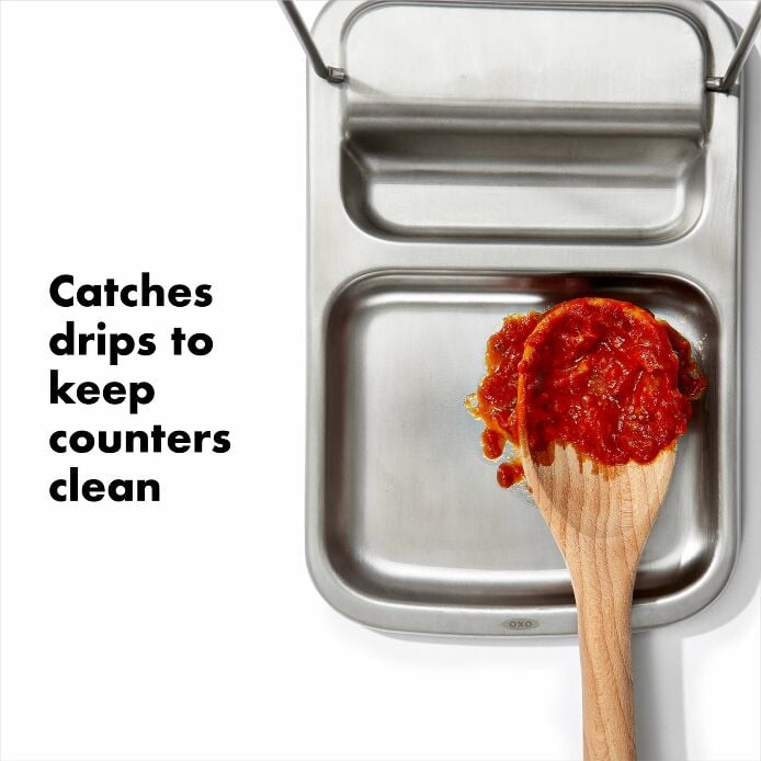 Stainless Steel Spoon Rest with Lid Holder - Image 3