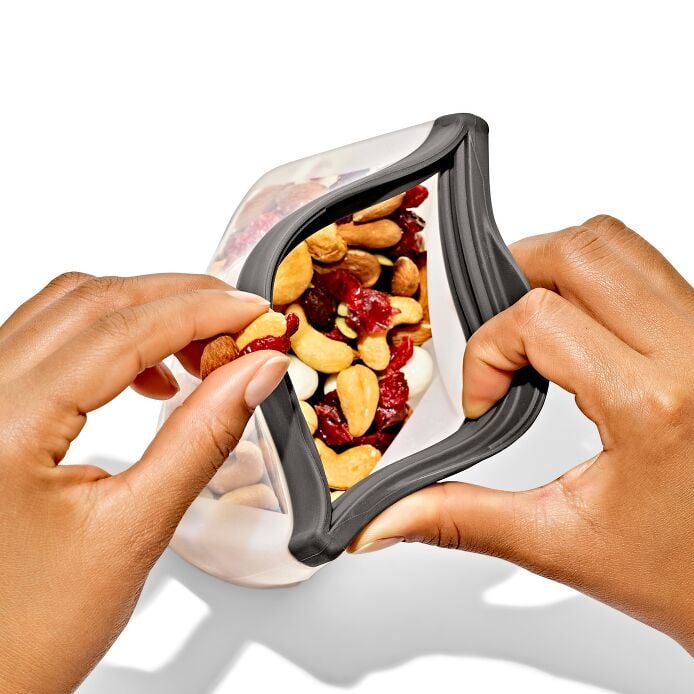 Outdoor Silicone Reusable Stand Up Snack Bag (12 oz) - Image 6