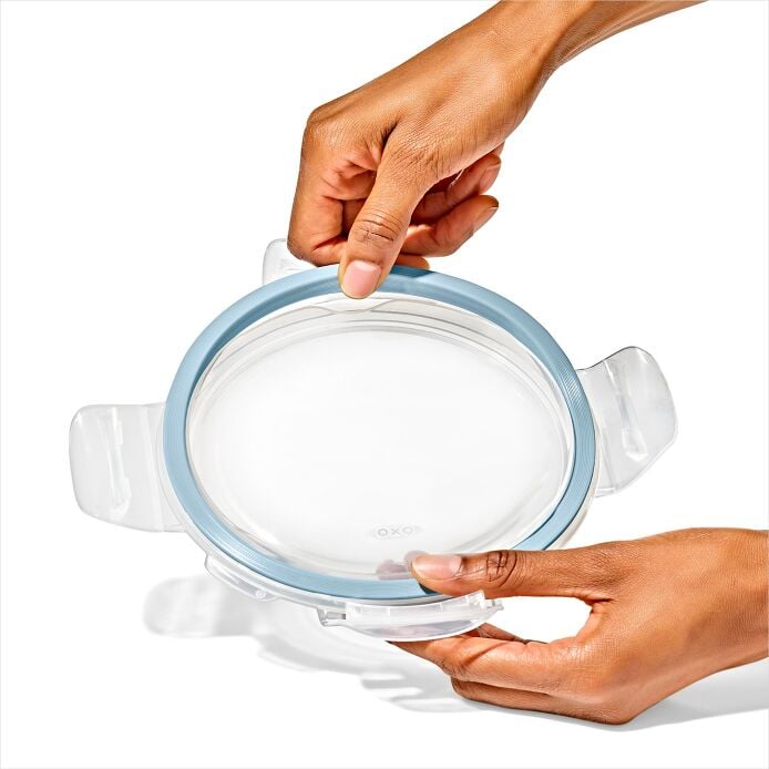 Smart Seal 1-Cup Glass Round Container - Arctic Blue - Image 6
