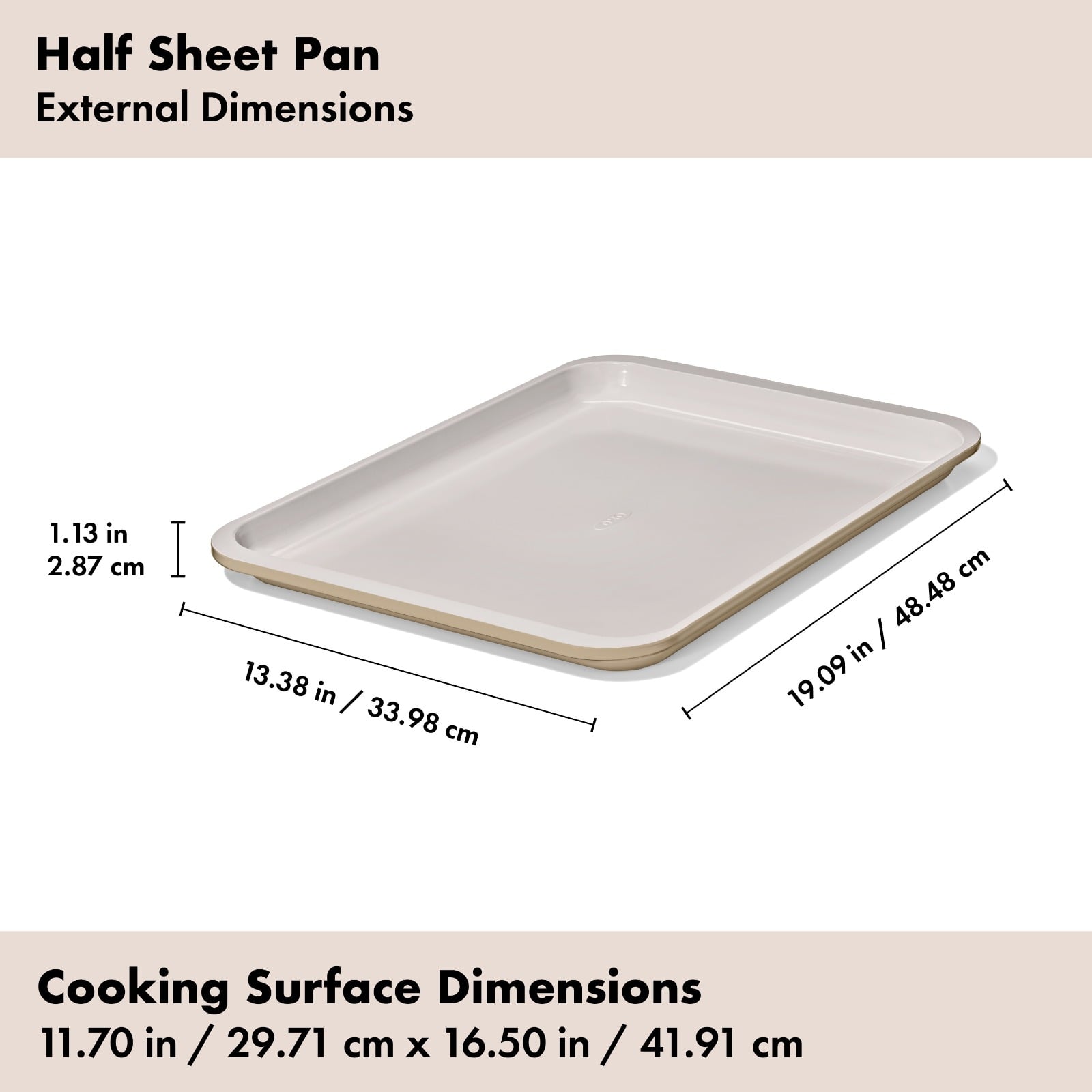 Non-Stick Pro Ceramic Coated Metal Bakeware Half Sheet Pan - Biscuit - Image 9