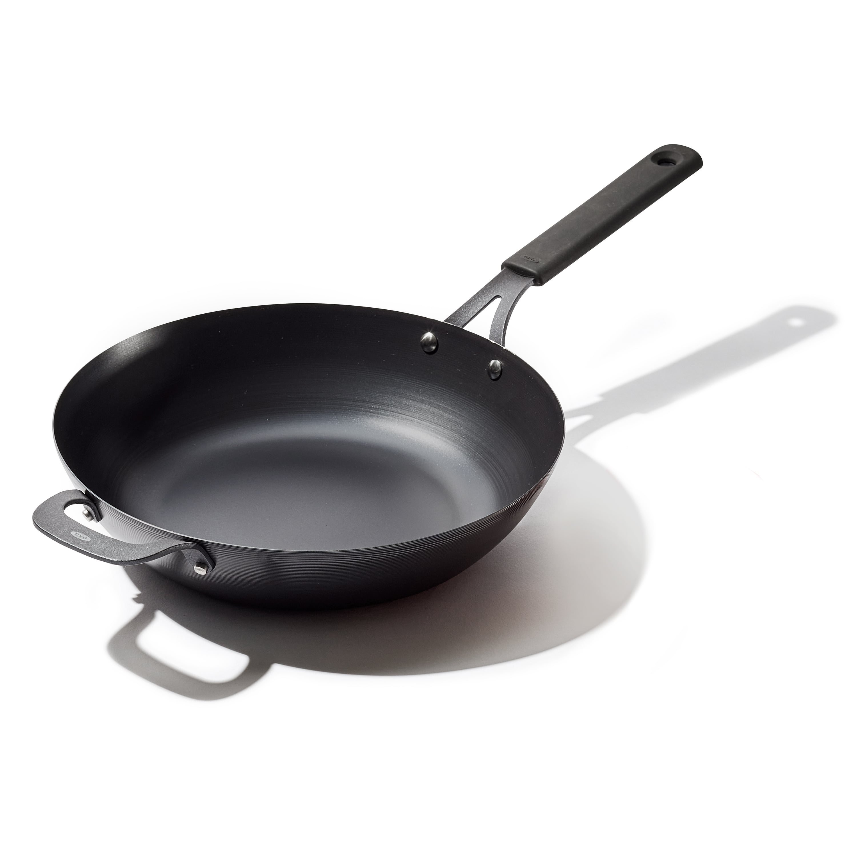 Carbon Steel Obsidian Series 12-Inch Wok with Silicone Sleeve