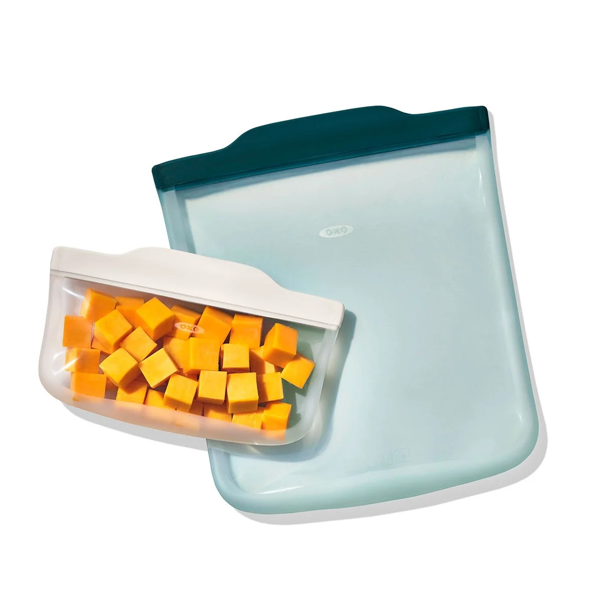 Silicone Reusable Bag - 4 Piece Starter Set - Oat/Lagoon - Image 3