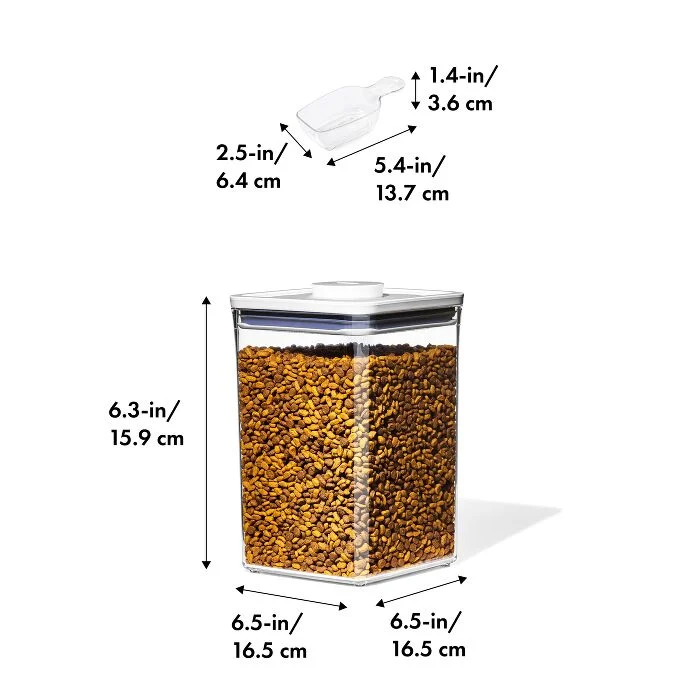 OXO Good Grips Pet POP Container – 4.4 Qt/4.2 L with Scoop - Image 2