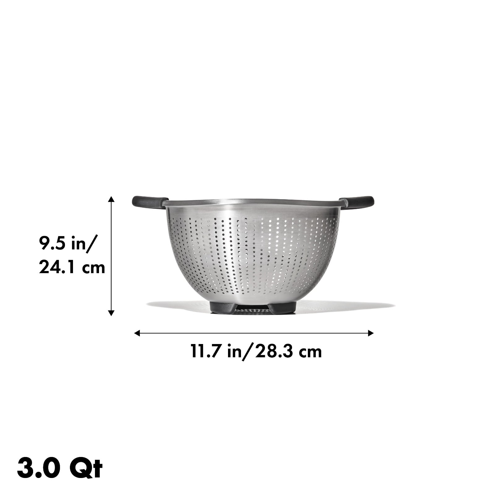 Stainless Steel 3 qt./ 2.8L Colander - Image 2