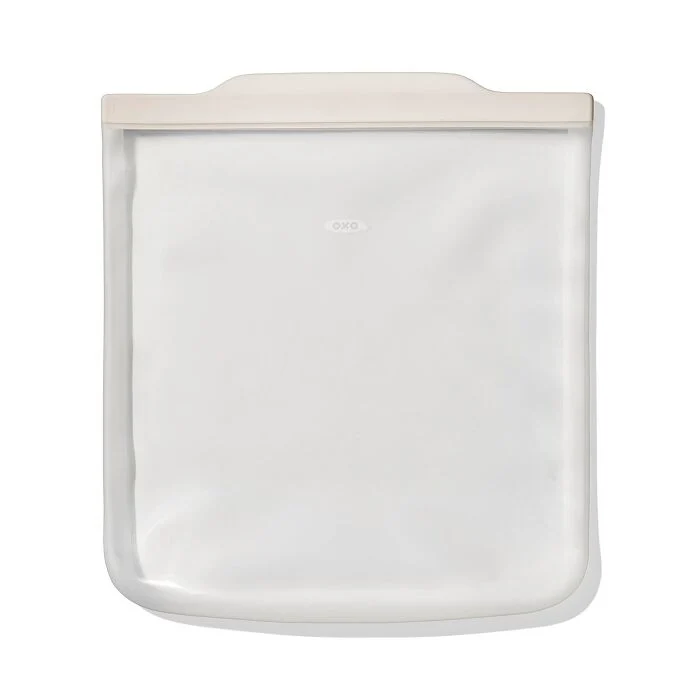 Silicone Reusable Bag - Gallon Bag (128 oz) - Oat - Image 2
