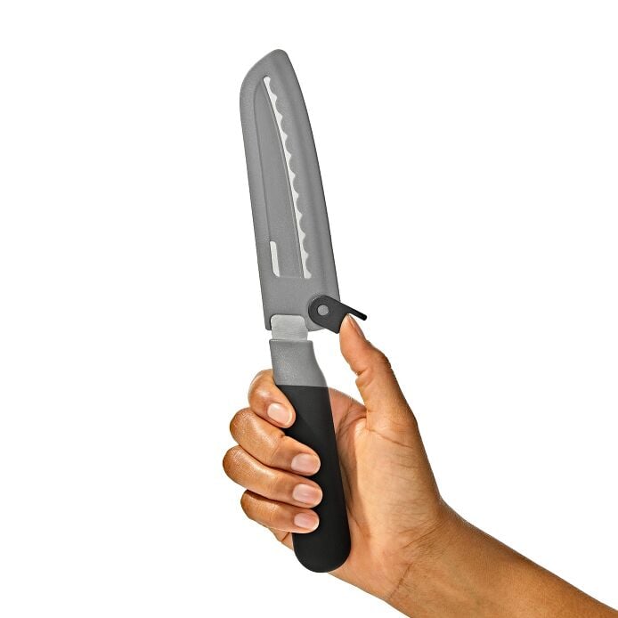 5 in Serrated Utility Knife with Locking Sheath - Image 2