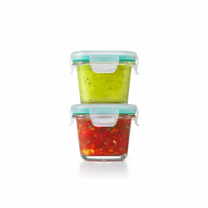 4 Piece Smart Seal Glass Mini Square Container Set - Image 2