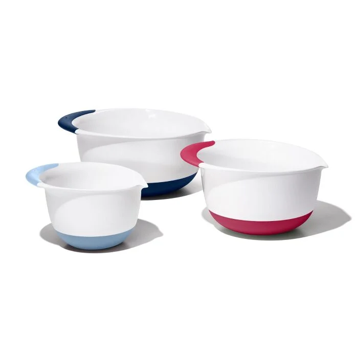 3 Piece Mixing Bowl Set New Colored Handles - Image 7