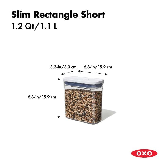 POP Container - Slim Rectangle Short (1.2 Qt.) - Image 2