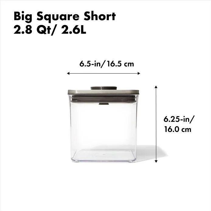 Steel POP Container - Big Square Short (2.8 Qt) - Image 6
