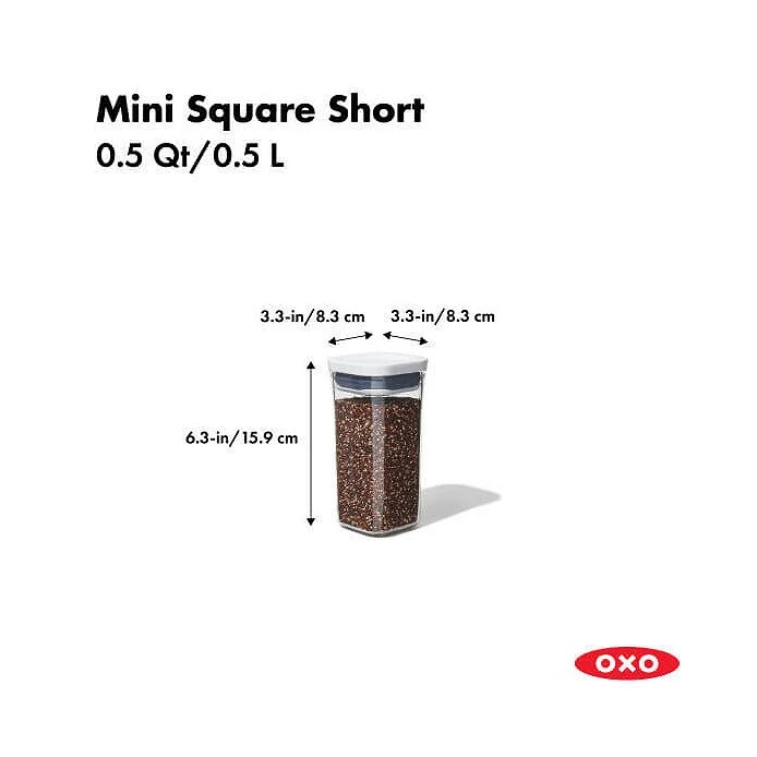POP Container - Mini Square Short (0.5 Qt.) - Image 3