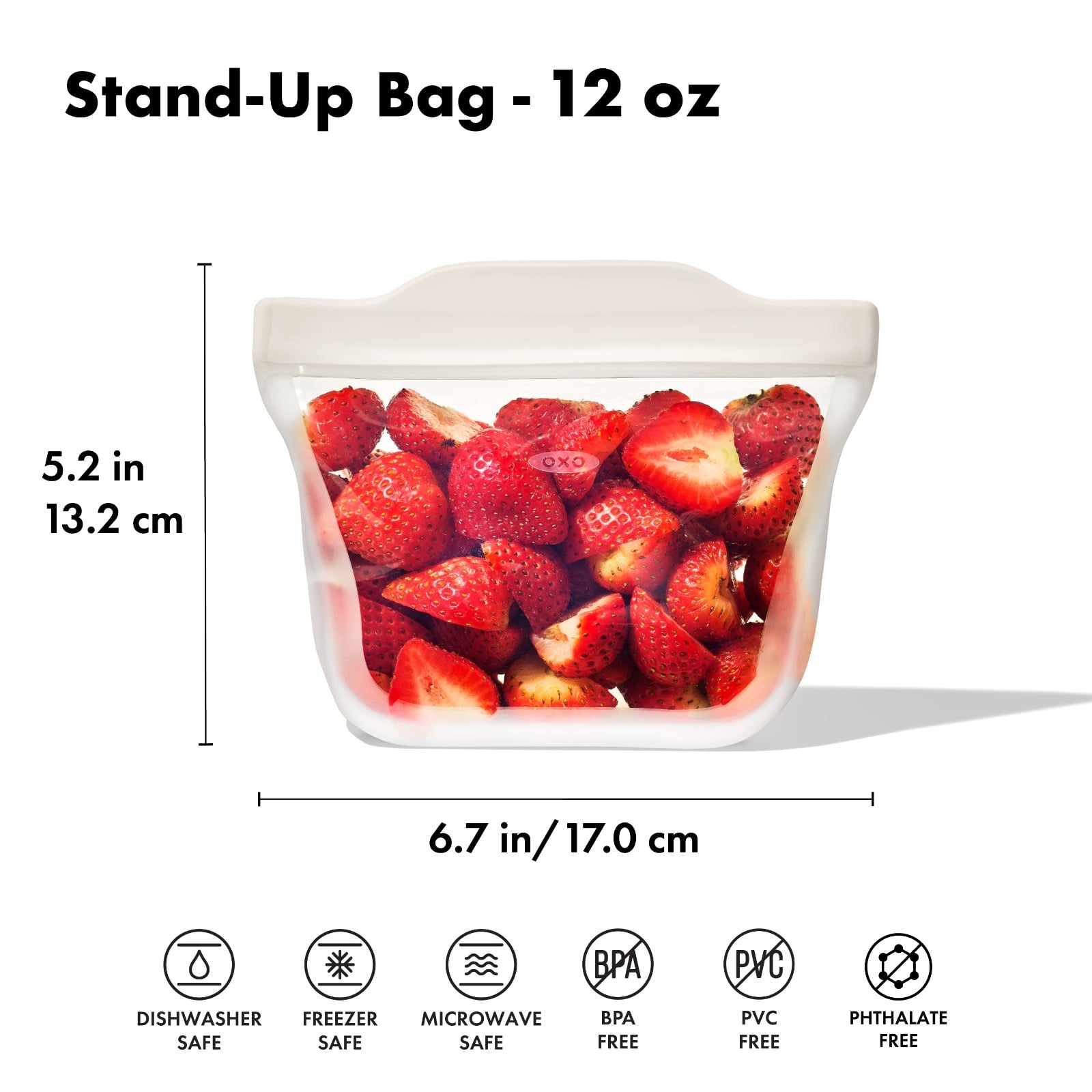 Silicone Reusable Bag - Stand-Up Snack (12 oz) – Oat - Image 6