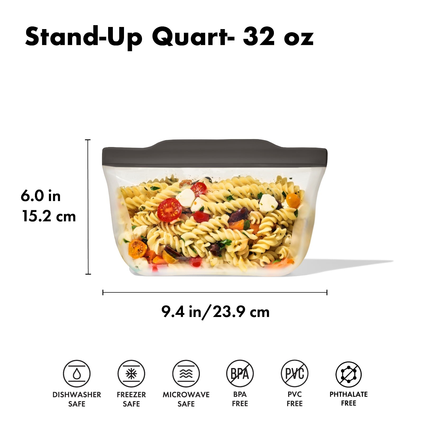Outdoor Silicone Reusable Stand Up Bag Quart (32 oz) - Image 14