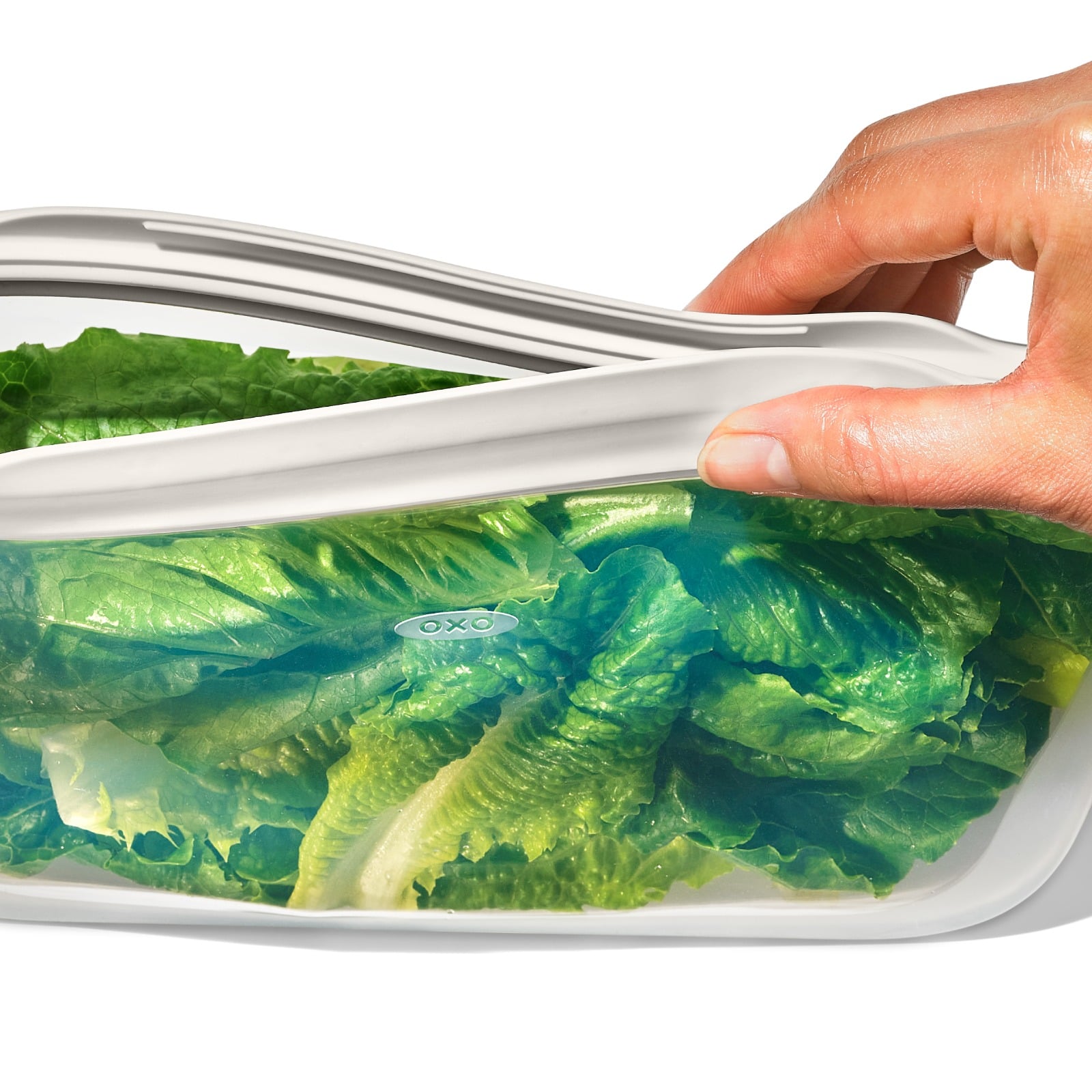 Silicone Reusable Bag - Gallon Bag (128 oz) - Oat - Image 3