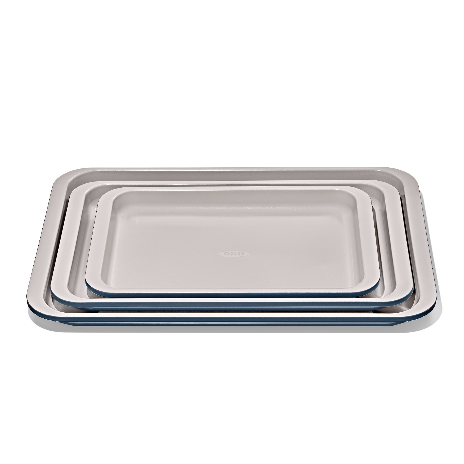 Non-Stick Pro Ceramic Coated Metal Bakeware 3Pc Set - Storm Blue