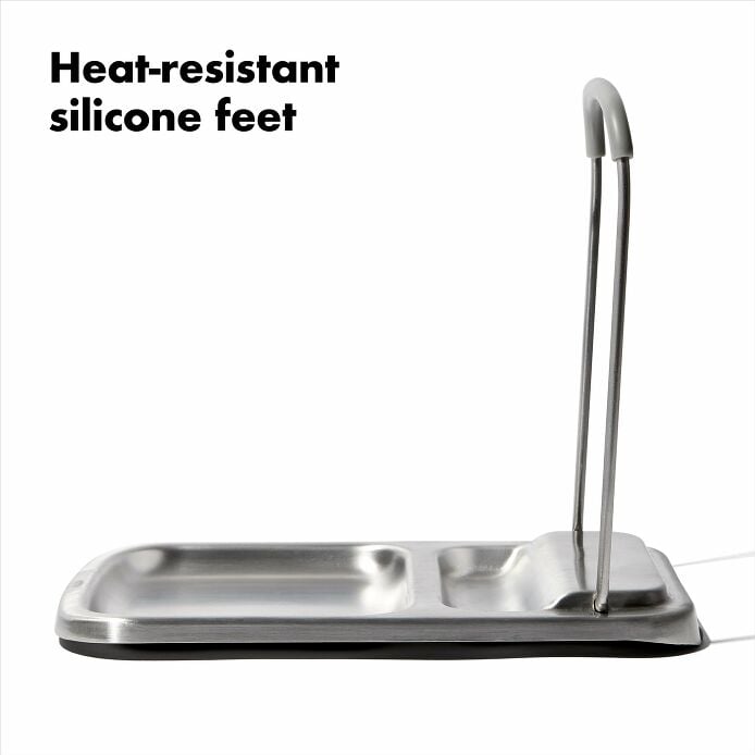 Stainless Steel Spoon Rest with Lid Holder - Image 4