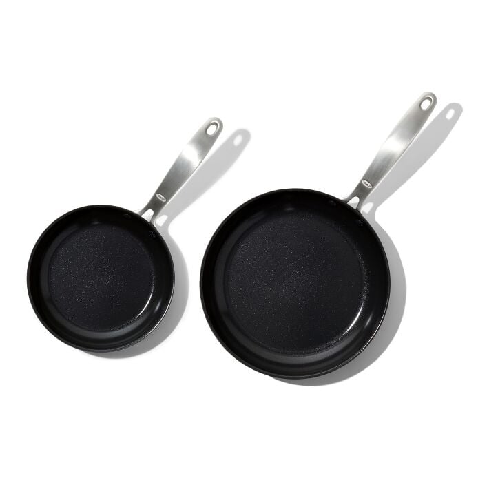 Enhanced Non-Stick 2-Piece Frypan Set — Black - Image 2