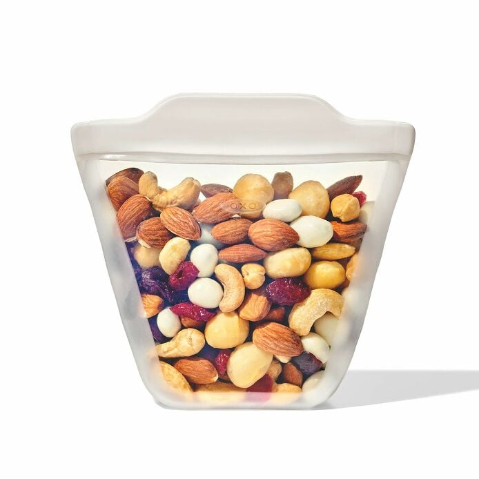 Silicone Reusable Bag - Stand-Up Cup (8 oz) - Oat - Image 4