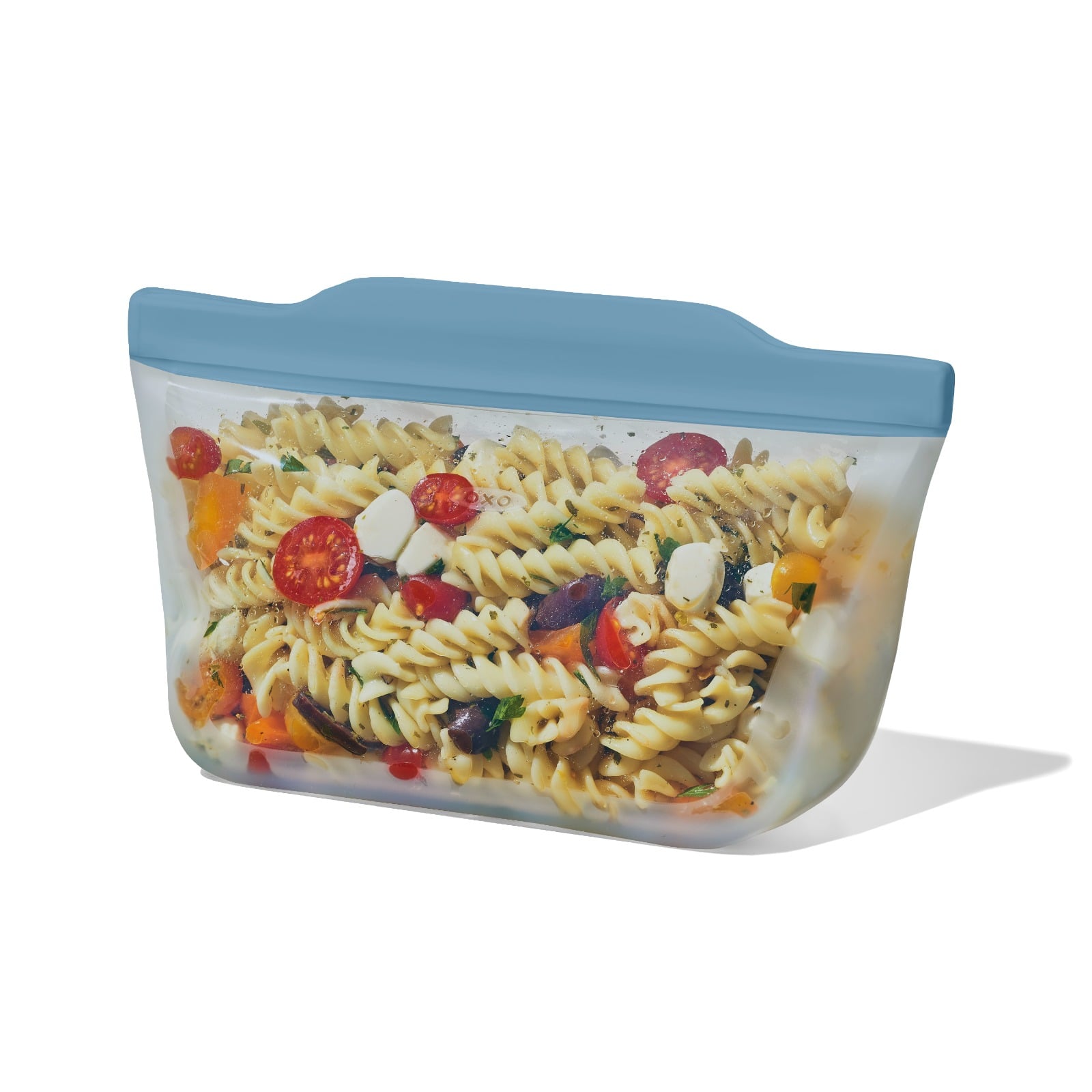 Silicone Reusable Bag Stand-Up Quart (32 oz) - Ocean Blue