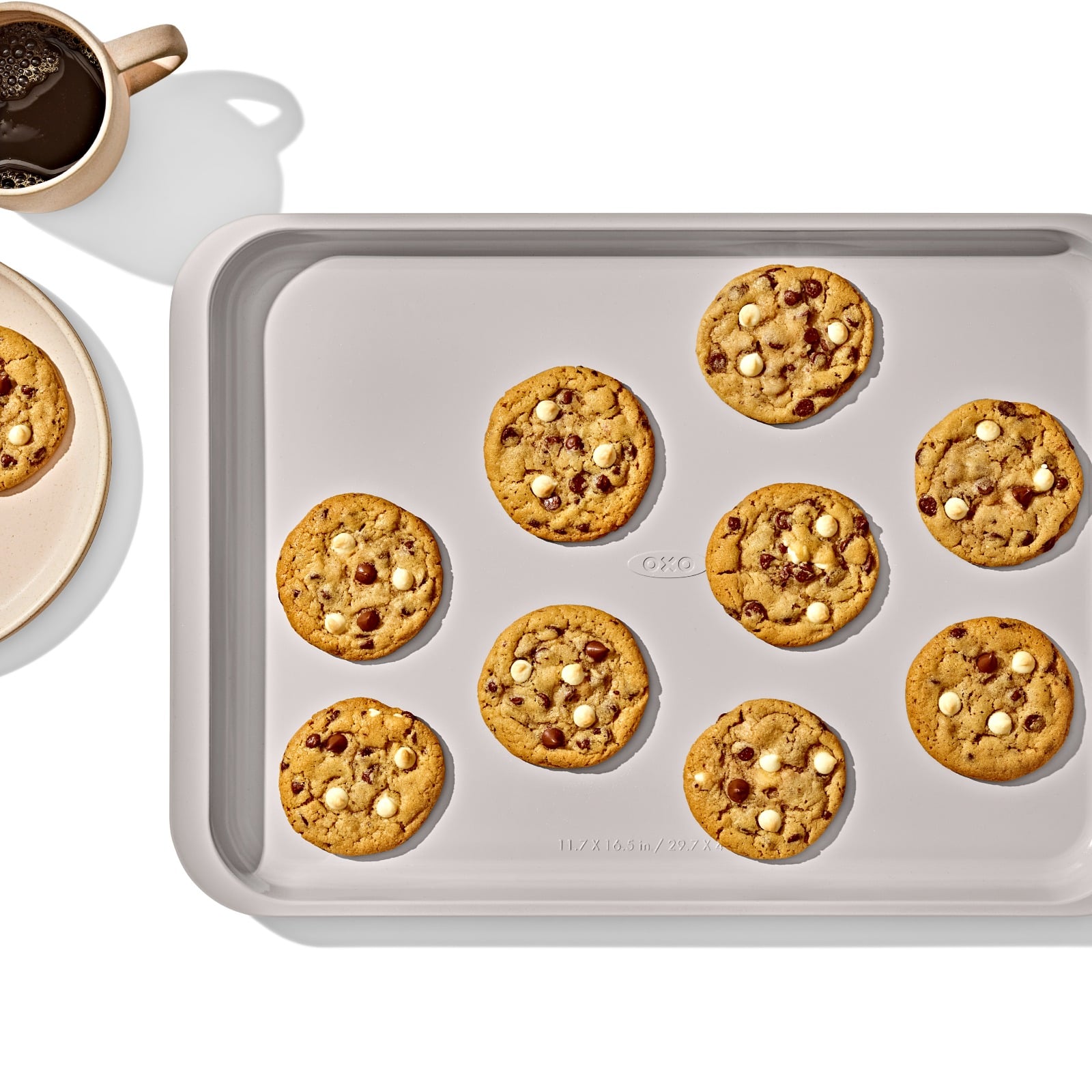 Non-Stick Pro Ceramic Coated Metal Bakeware 3Pc Set - Biscuit - Image 2