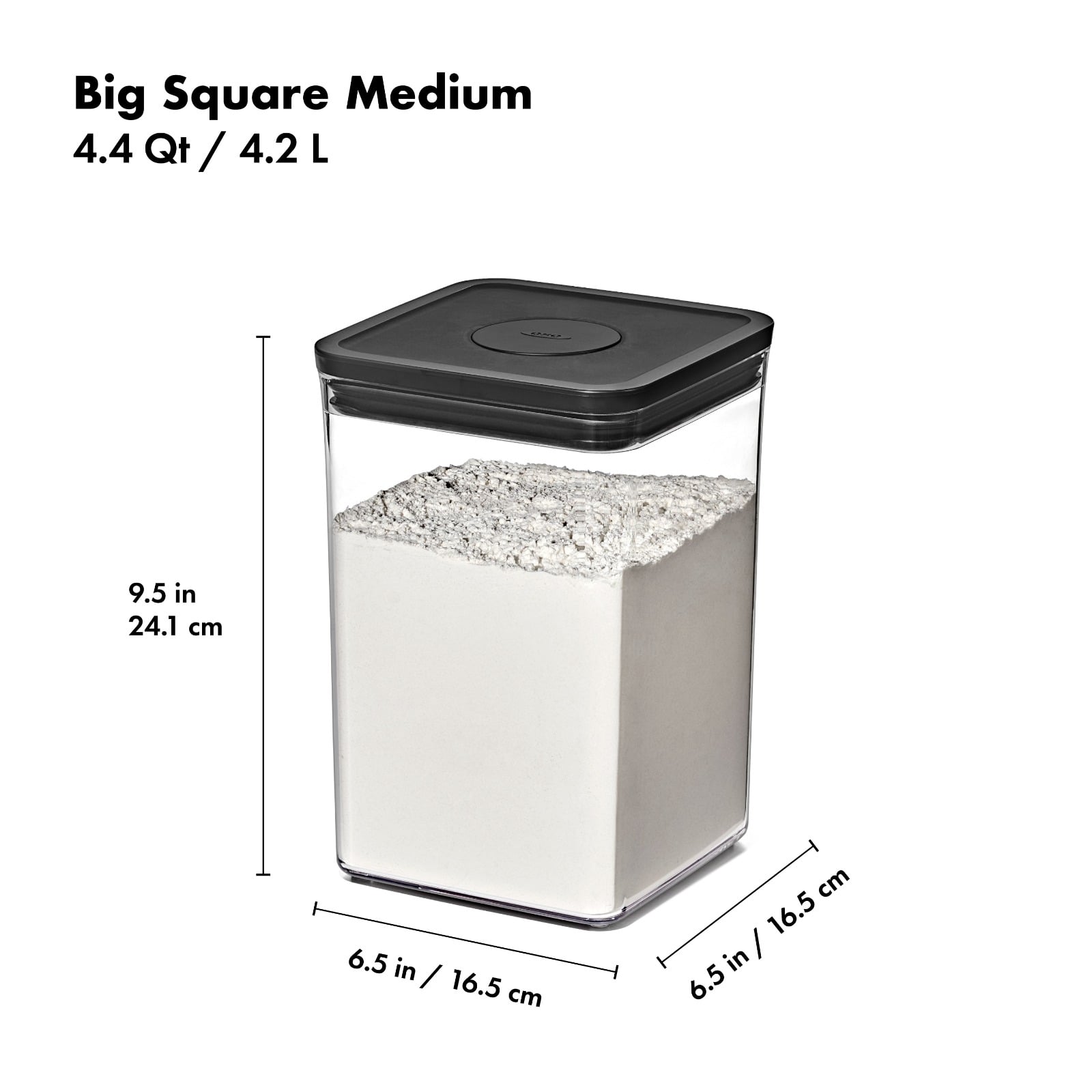 POP Container - Big Square Medium (4.4 Qt/4.2 L) - Matte Black - Image 6