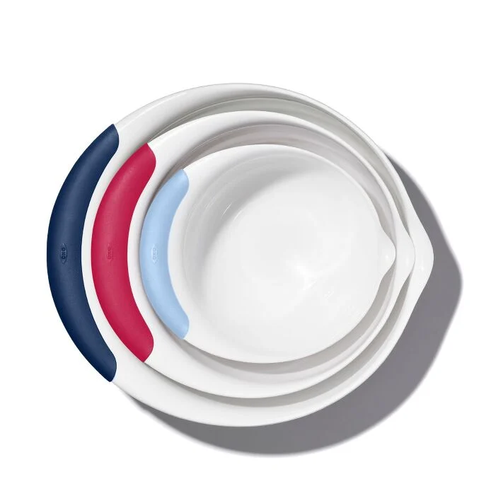 3 Piece Mixing Bowl Set New Colored Handles - Image 3