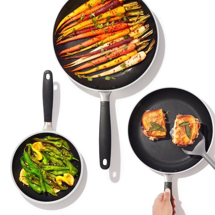 OXO Stainless Steel Everyday 3-Piece Frying Pan Set - Image 3