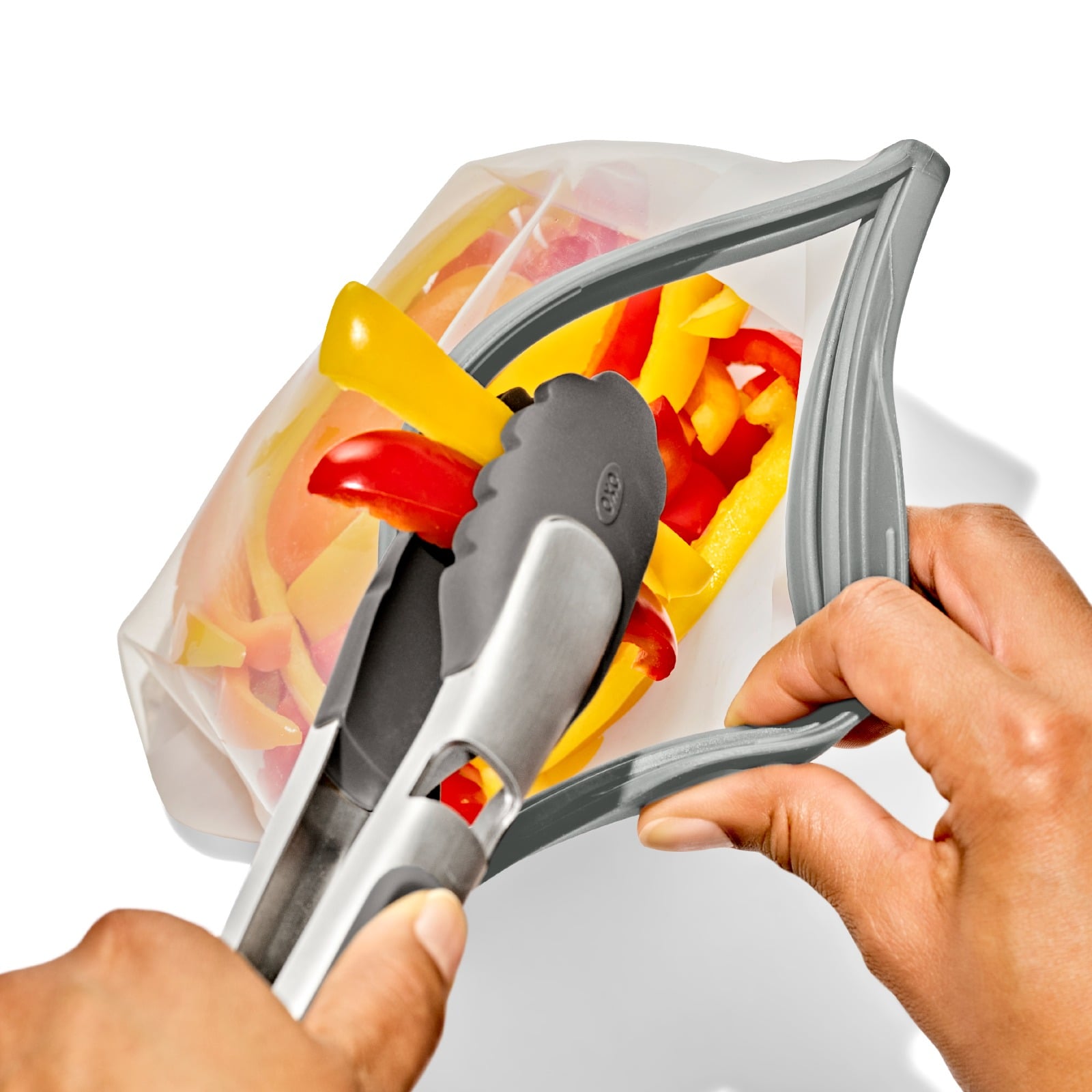 Silicone Reusable Bag Stand-Up Half Gallon (64 oz) - Fog - Image 2