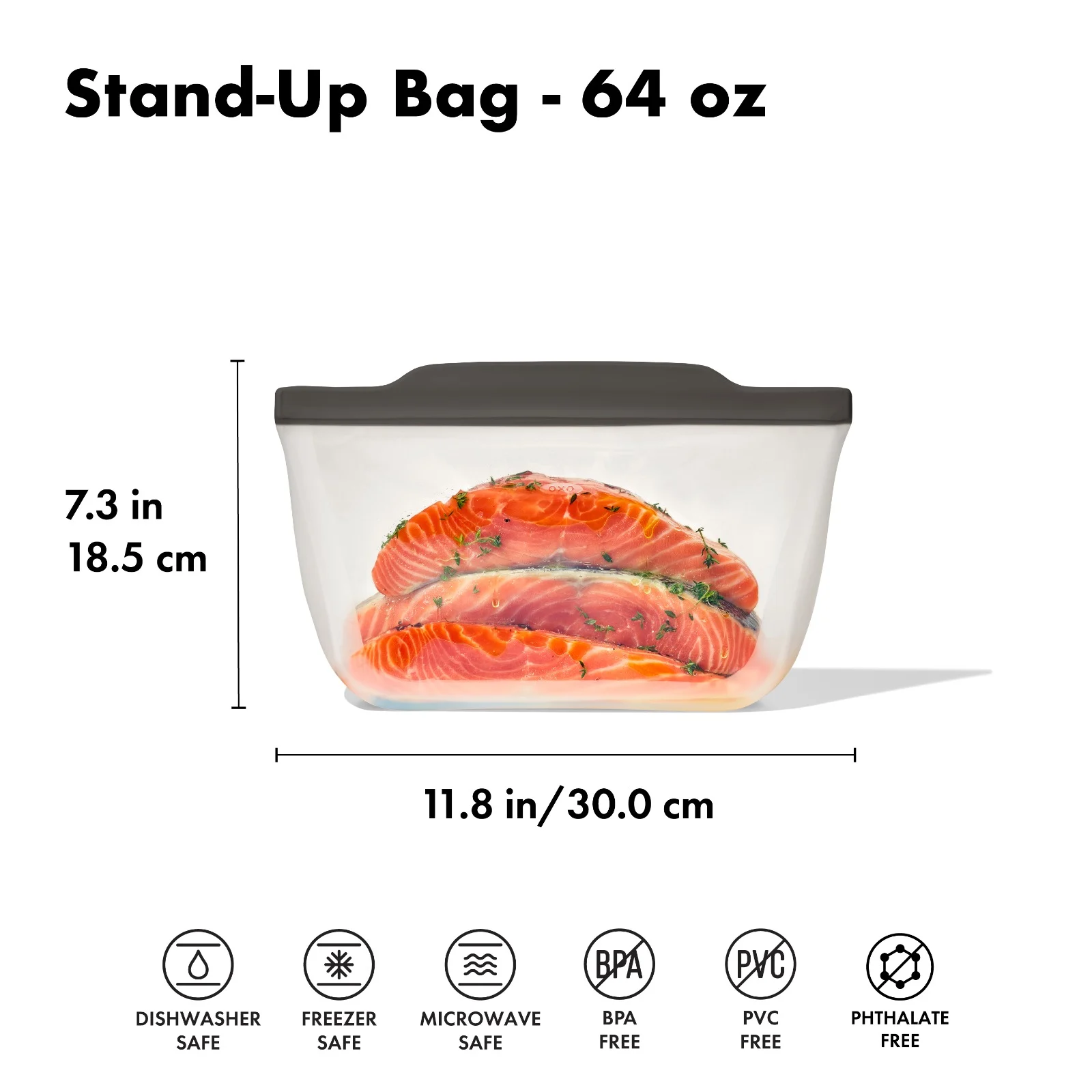 Outdoor Silicone Reusable Stand Up Bag Half Gallon (64 oz) - Image 10