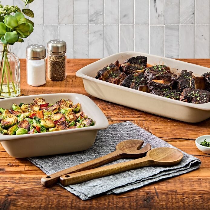 OXO Good Grips 2 Qt Square Stoneware Baking Dish – Biscuit - Image 6