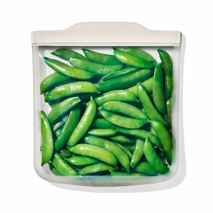 Silicone Reusable Bag - 4 Piece Starter Set - Oat/Lagoon - Image 2