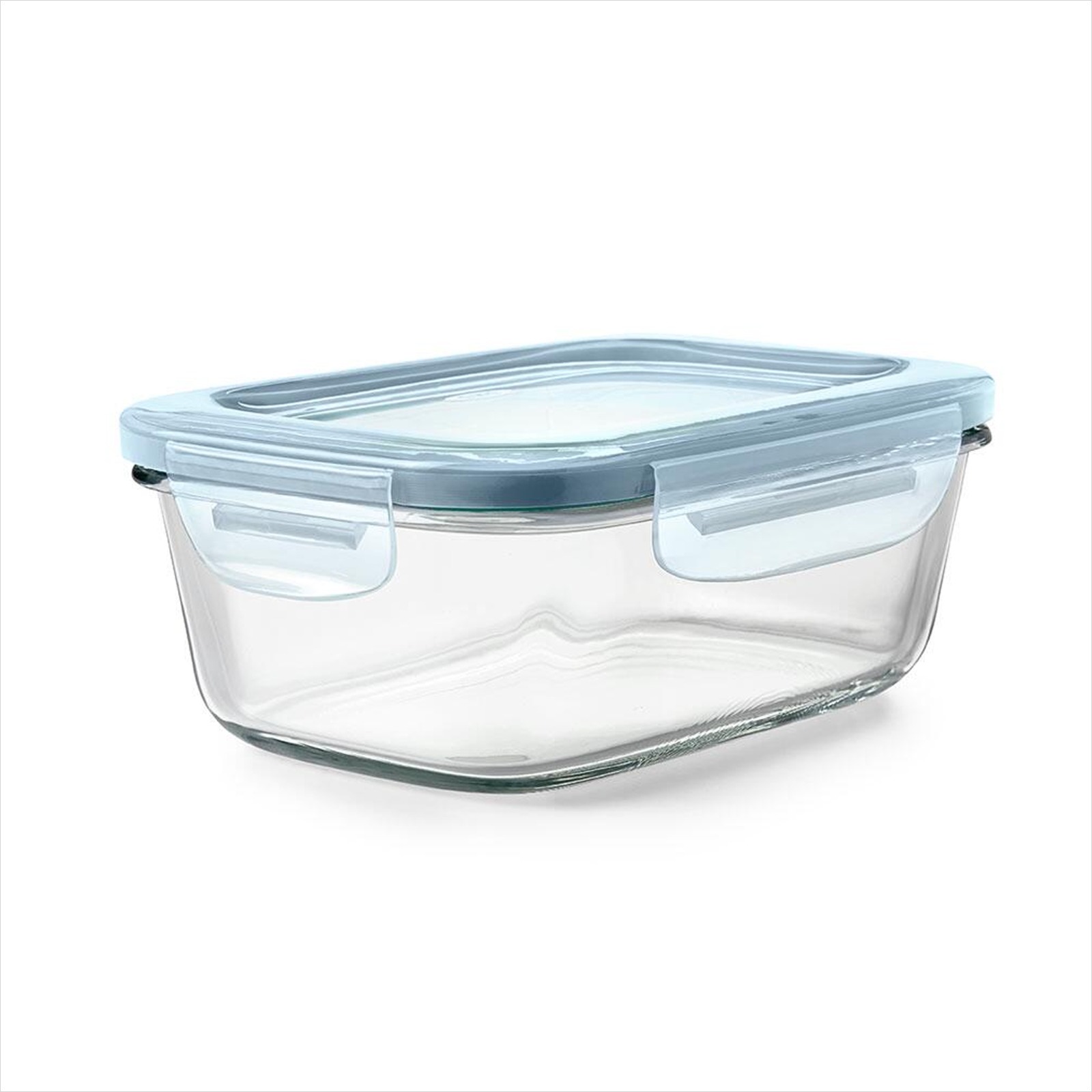 Smart Seal 3.5-Cup Glass Rectangle Container - Arctic Blue