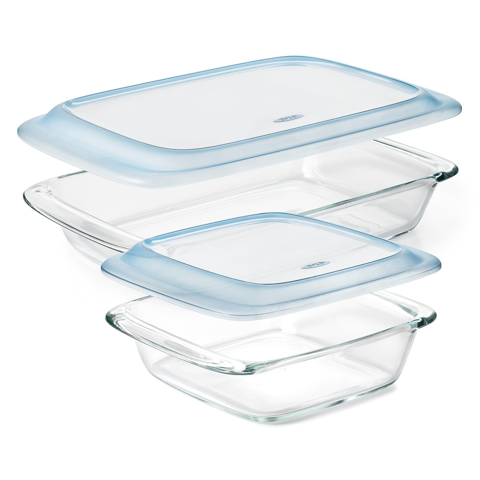 Glass Baking Dish with Lid (2.0 Qt) and Glass Baking Dish with Lid (3.0 Qt) Bundle