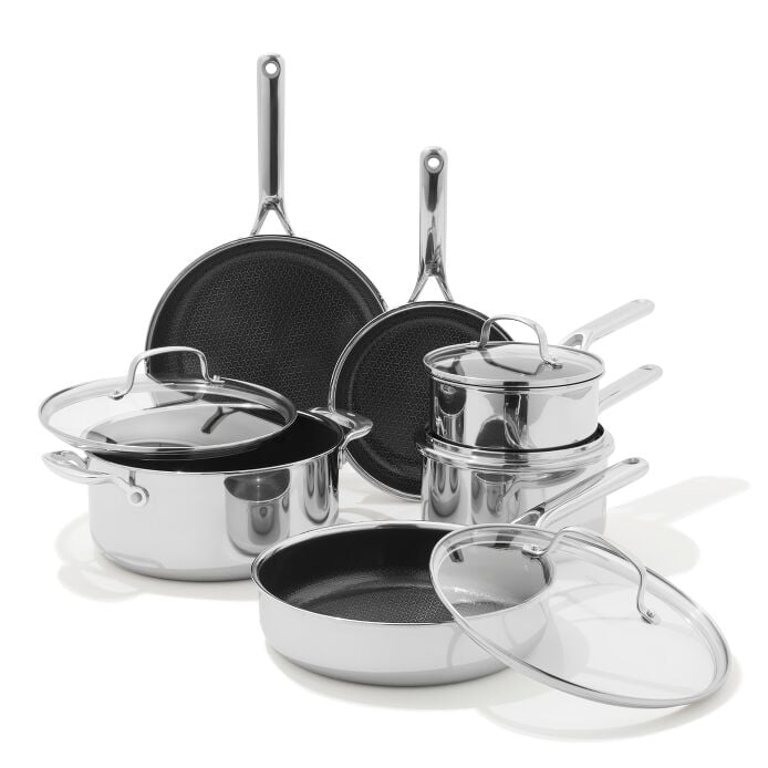Trident Hybrid Non-Stick Stainless Steel 10-Piece Set - Image 2