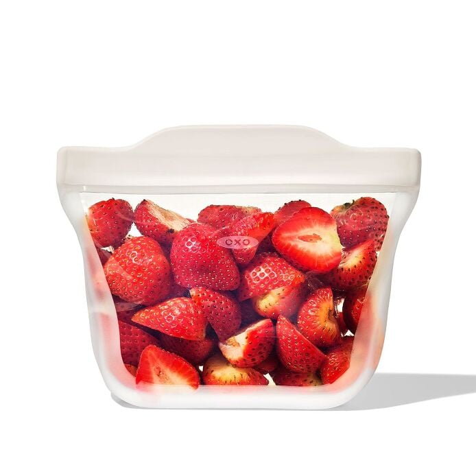 Silicone Reusable Bag - Stand-Up Snack (12 oz) – Oat - Image 2