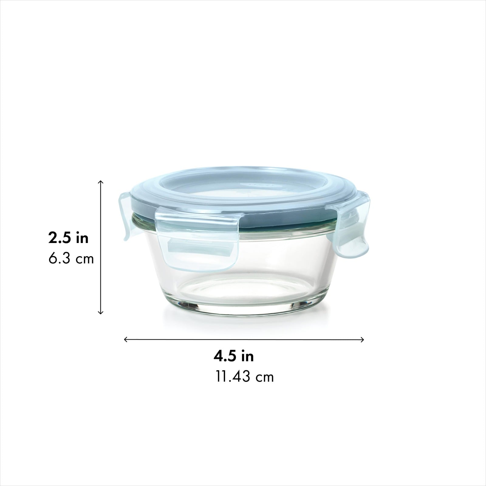 Smart Seal 1-Cup Glass Round Container - Arctic Blue - Image 7