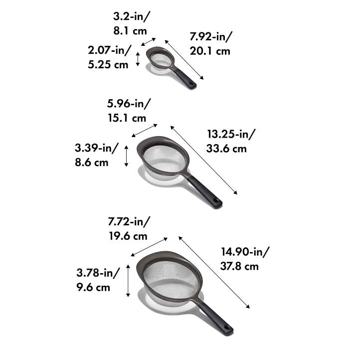 OXO Good Grips 3 Piece Strainer Set - Image 2
