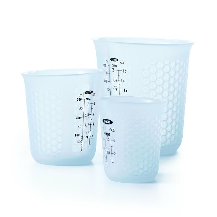 3 Piece Squeeze & Pour Silicone Measuring Cup Set - Image 2