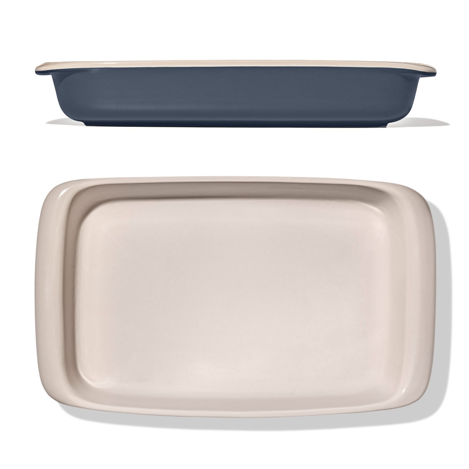 3 Qt Rectangular Stoneware Baking Dish - Storm Blue - Image 2