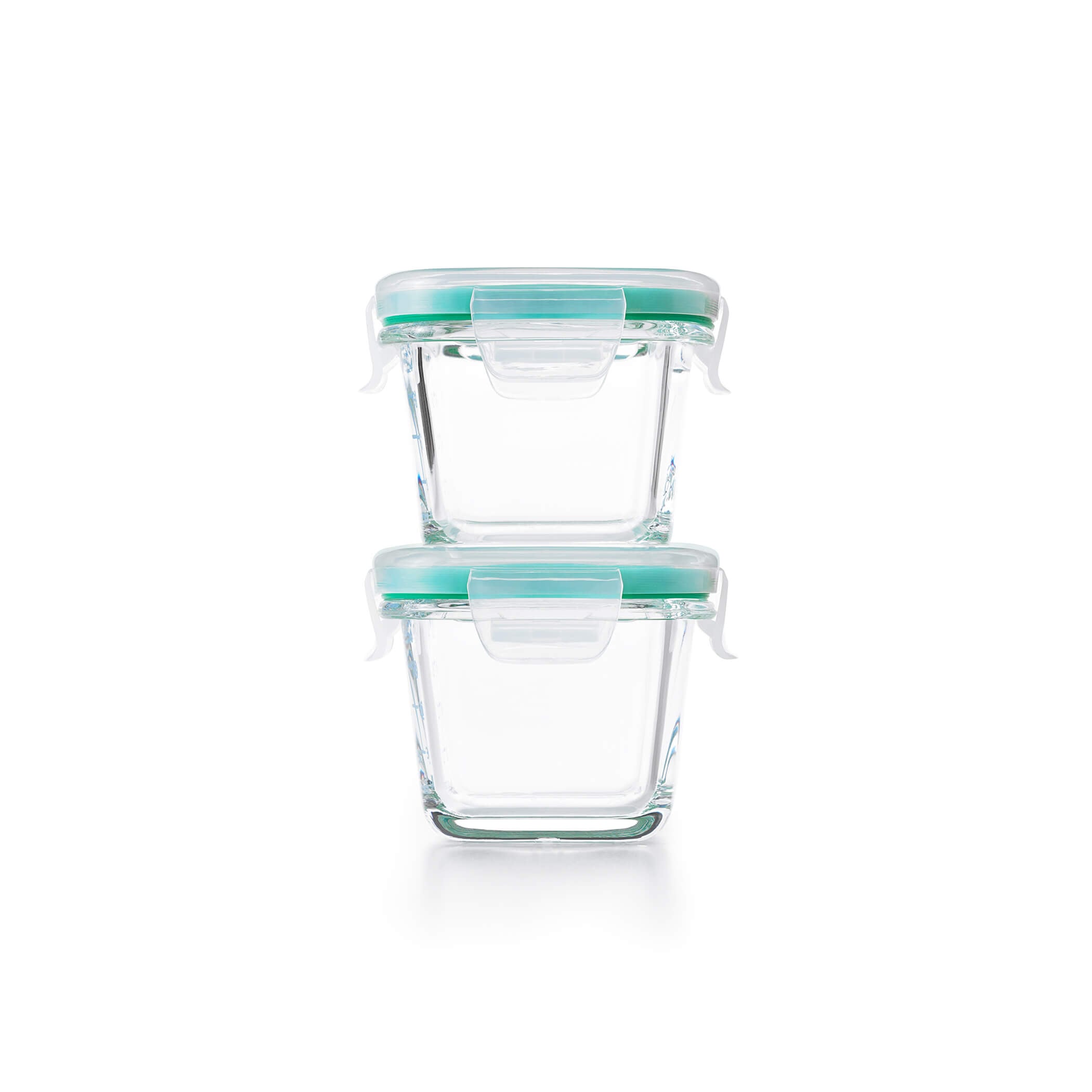 4 Piece Smart Seal Glass Mini Square Container Set