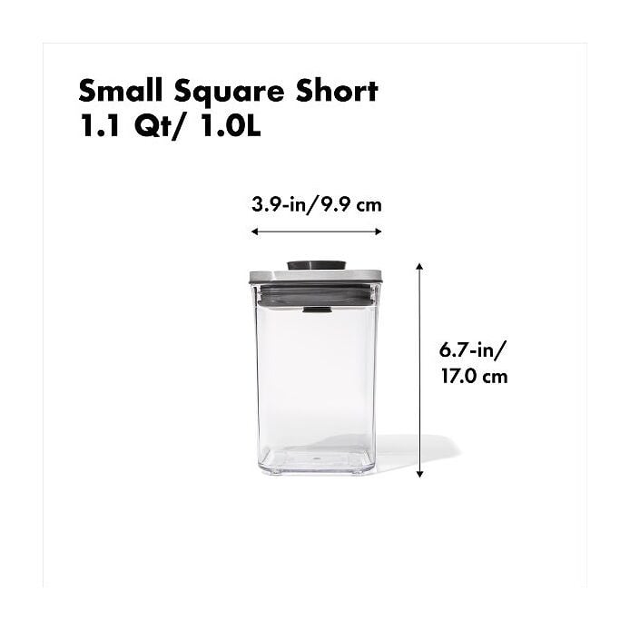POP Container - Small Square Short (1.1 Qt) - Steel - Image 7