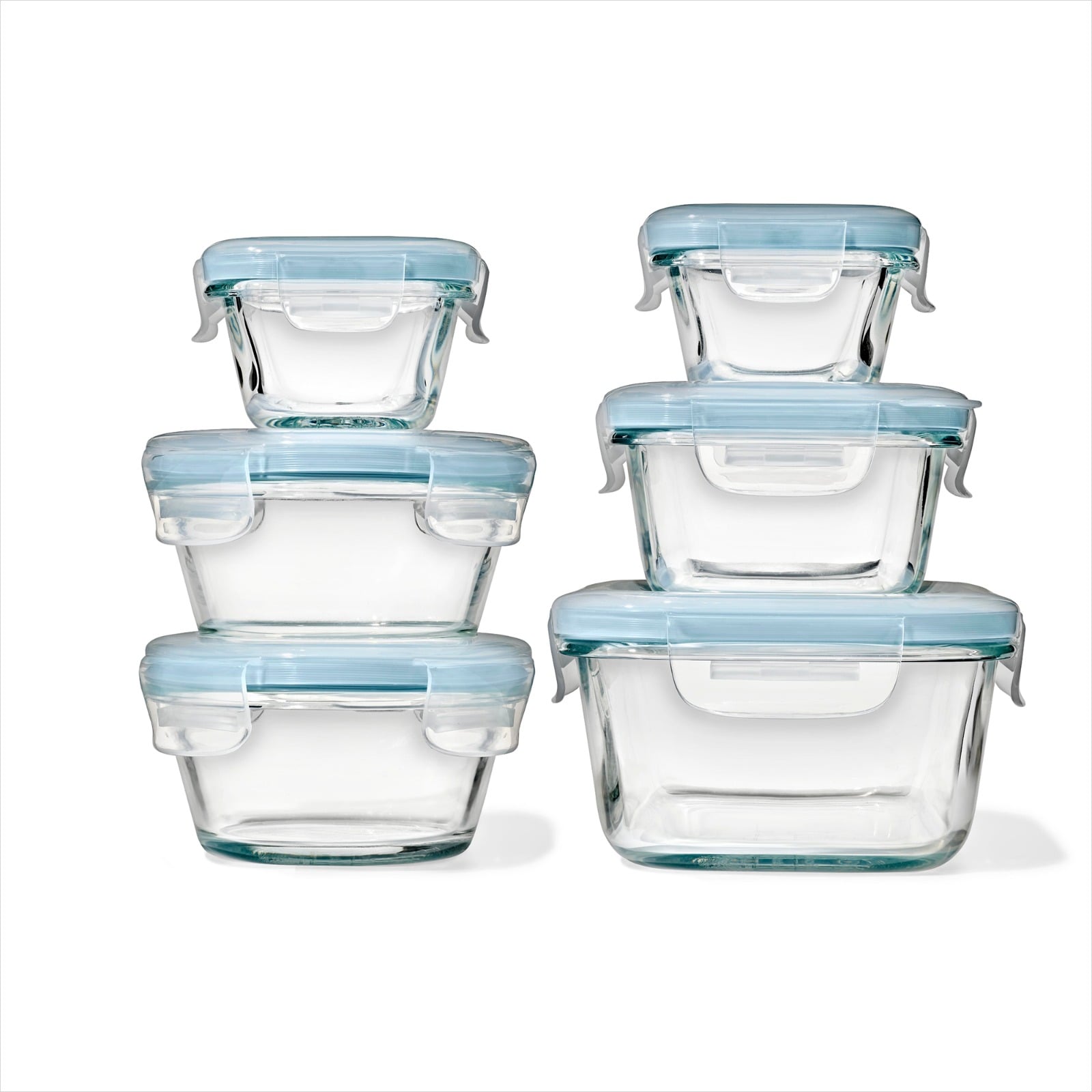 12-Piece Smart Seal Glass Container Set - Arctic Blue