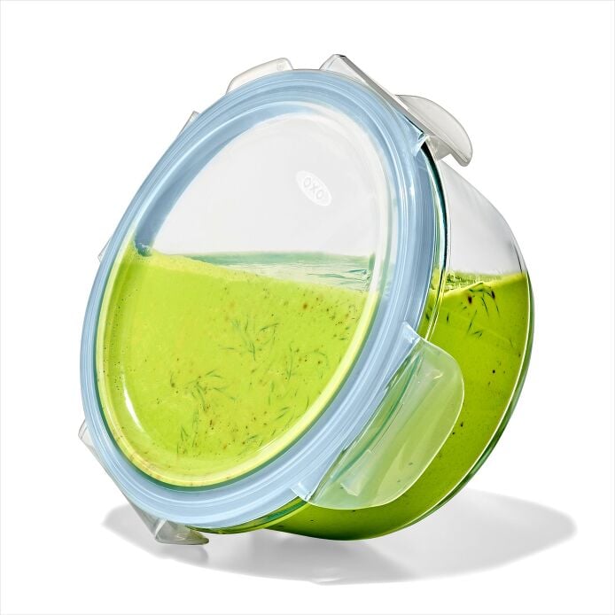 Smart Seal 7-Cup Glass Round Container - Arctic Blue - Image 5