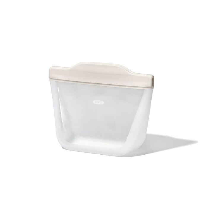 Silicone Reusable Bag - Stand-Up Snack (12 oz) – Oat - Image 3