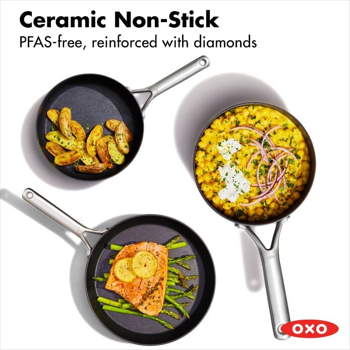 OXO Ceramic Professional Non-Stick 5-Piece Cookware Set - Image 2