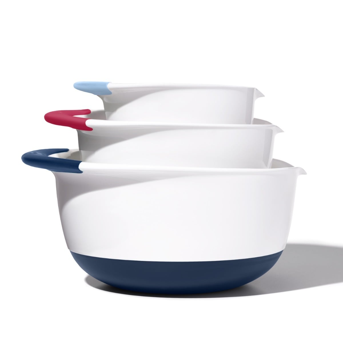 3 Piece Mixing Bowl Set New Colored Handles