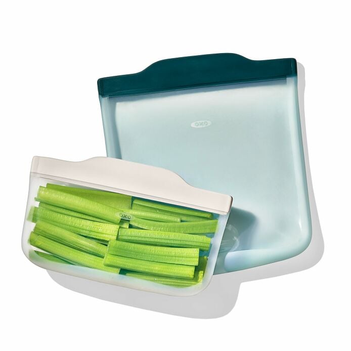 Silicone Reusable Bag - 4 Piece Lunch Set - Oat/Lagoon - Image 5