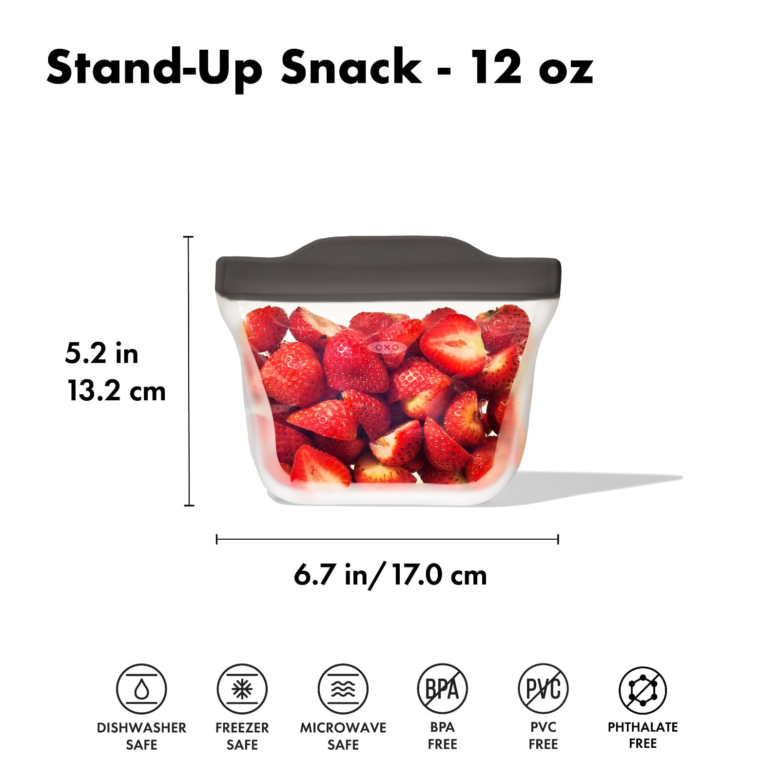 Outdoor Silicone Reusable Stand Up Snack Bag (12 oz) - Image 7