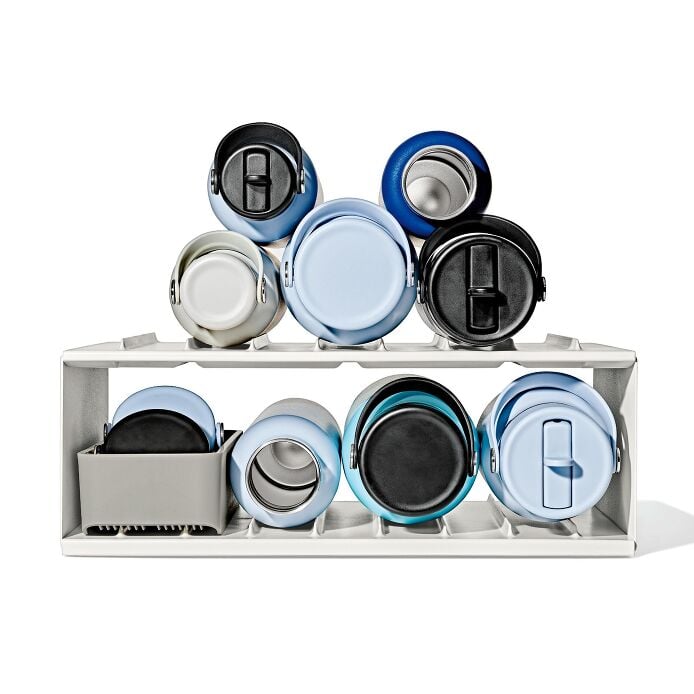 Water Bottle Organizer with Accessory Bin - Image 3