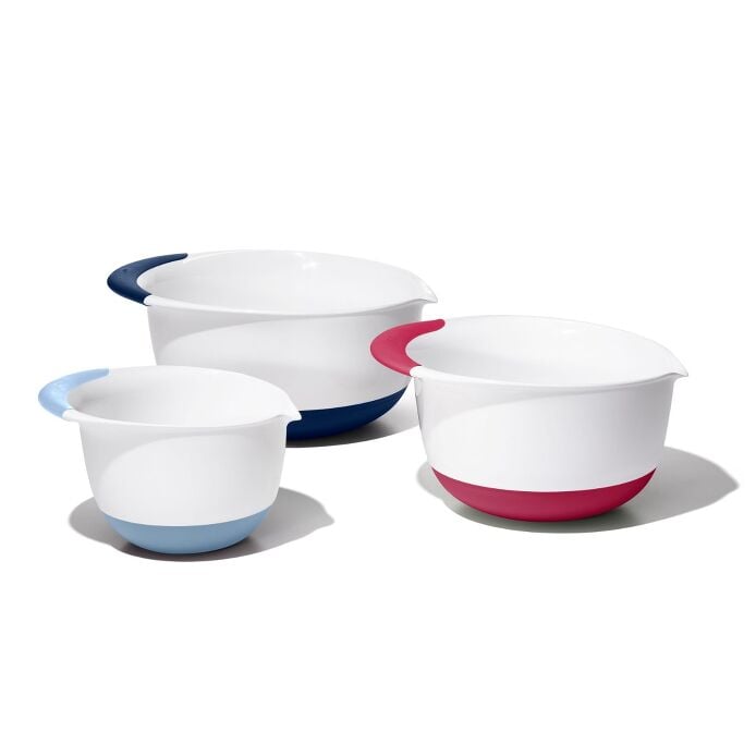 3 Piece Mixing Bowl Set New Colored Handles - Image 4